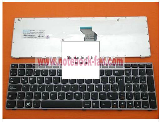 Lenovo V570 B570 Keyboard Teclado Latin Pink Frame Black